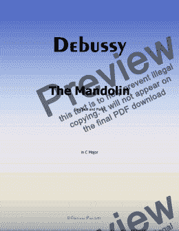 page one of Debussy-The Mandolin, in C Major