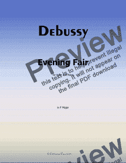 page one of Debussy-Evening Fair, in F Major