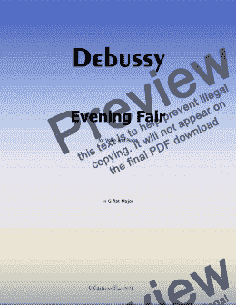 page one of Debussy-Evening Fair, in G flat Major