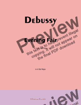 page one of Debussy-Evening Fair, in A flat Major