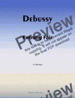 page one of Debussy-Evening Fair, in E flat Major