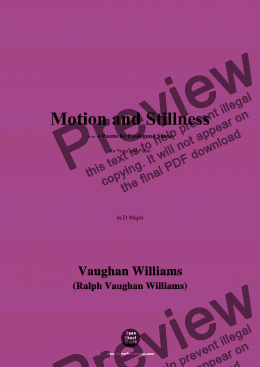 page one of Vaughan Williams-Motion and Stillness(1925),in D Major