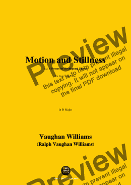 page one of Vaughan Williams-Motion and Stillness(1925),in B Major