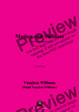 page one of Vaughan Williams-Motion and Stillness(1925),in A flat Major