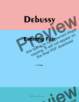 page one of Debussy-Evening Fair, in D Major