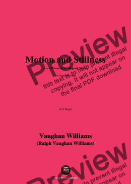 page one of Vaughan Williams-Motion and Stillness(1925),in A Major