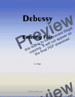 page one of Debussy-Evening Fair, in C Major