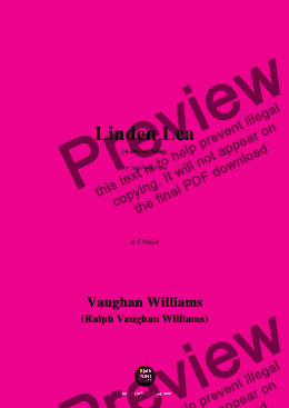 page one of Vaughan Williams-Linden Lea(A Dorset Song),(1902),in F Major