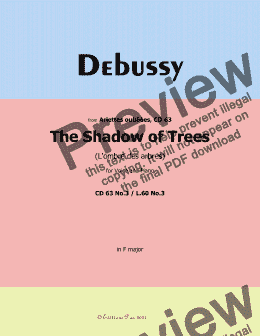 page one of Debussy-The Shadow of Trees, in F Major