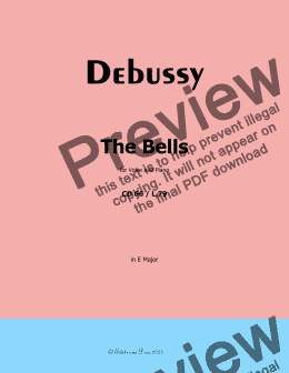 page one of Debussy-The Bells, in E Major