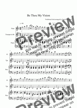 page one of Be Thou My Vision for Flute and Trumpet Duet