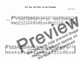 page one of Der Tag, mein Gott, ist nun vergangen - Chorale Prelude