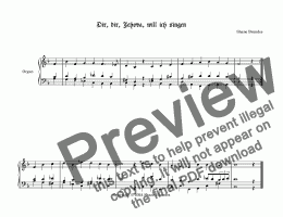 page one of Dir, dir, Jehova, will ich singen (II) - Chorale Prelude