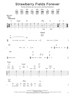 page one of Strawberry Fields Forever (Guitar Rhythm Tab)