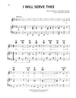 page one of I Will Serve Thee (Piano, Vocal & Guitar Chords (Right-Hand Melody))