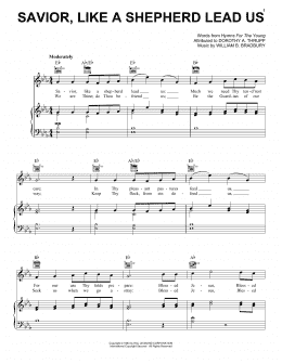 page one of Savior, Like A Shepherd Lead Us (Piano, Vocal & Guitar Chords (Right-Hand Melody))