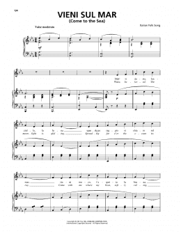 page one of Vieni Sul Mar (Piano, Vocal & Guitar Chords (Right-Hand Melody))