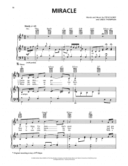 page one of Miracle (Piano, Vocal & Guitar Chords (Right-Hand Melody))