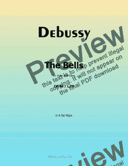 page one of Debussy-The Bells, in A flat Major