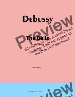 page one of Debussy-The Bells, in E flat Major