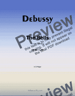 page one of Debussy-The Bells, in D Major