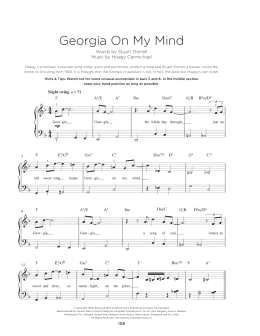 page one of Georgia On My Mind (Really Easy Piano)