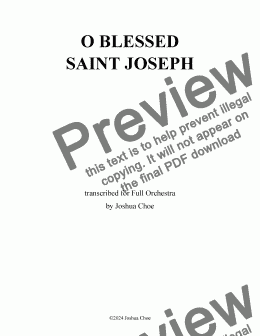 page one of O Blessed Saint Joseph