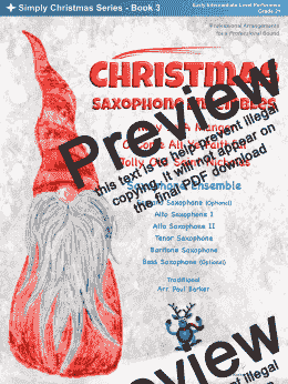 page one of Christmas Saxophone Ensembles Book 3