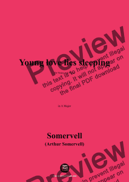 page one of Somervell-Young love lies sleeping,in A Major