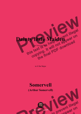 page one of Somervell-Dainty little Maiden,in E flat Major