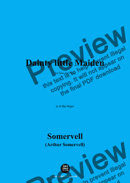 page one of Somervell-Dainty little Maiden,in D flat Major