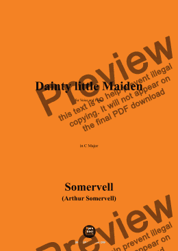 page one of Somervell-Dainty little Maiden,in C Major