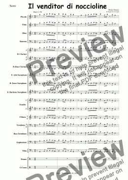 page one of Il venditor di noccioline for Wind Band