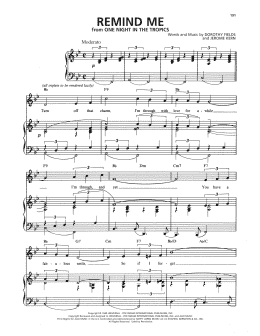 page one of Remind Me (Piano, Vocal & Guitar Chords (Right-Hand Melody))