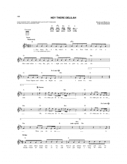 page one of Hey There Delilah (Mandolin)