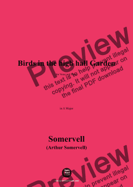 page one of Somervell-Birds in the high hall Garden,in A Major