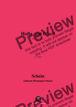 page one of Schein-Holla,gut G'sell,in A Major