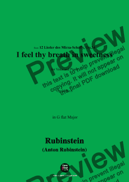 page one of A. Rubinstein-Ich fühle deinen Odem(I feel thy breath in sweetness),Op.34 No.6,in G flat Major