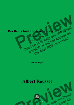 page one of A. Roussel-Des fleurs font une broderie sur le gazon(1927),Op.35 No.1,in G flat Major