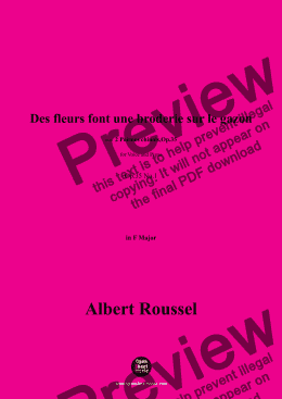 page one of A. Roussel-Des fleurs font une broderie sur le gazon(1927),Op.35 No.1,in F Major