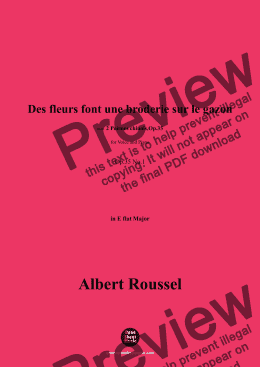 page one of A. Roussel-Des fleurs font une broderie sur le gazon(1927),Op.35 No.1,in E flat Major