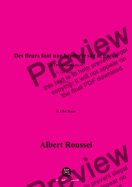 page one of A. Roussel-Des fleurs font une broderie sur le gazon(1927),Op.35 No.1,in A flat Major