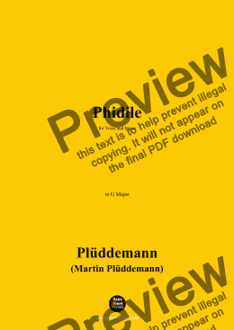 page one of Plüddemann-Phidile,in G Major