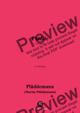 page one of Plüddemann-Phidile,in E flat Major