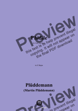 page one of Plüddemann-Phidile,in E Major