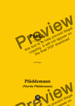 page one of Plüddemann-Phidile,in B Major