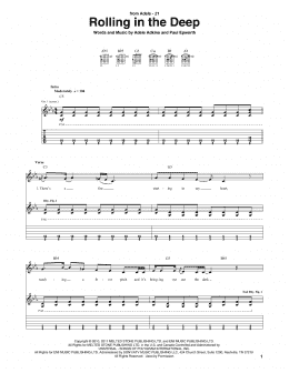 page one of Rolling In The Deep (Guitar Tab)