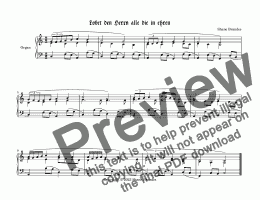 page one of Lobet den Herren alle, die ihn ehren - Chorale Prelude