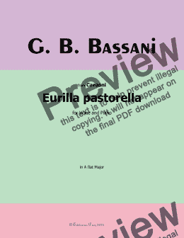 page one of G. B. Bassani-Eurilla pastorella,in A flat Major