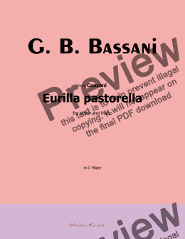 page one of G. B. Bassani-Eurilla pastorella,in C Major